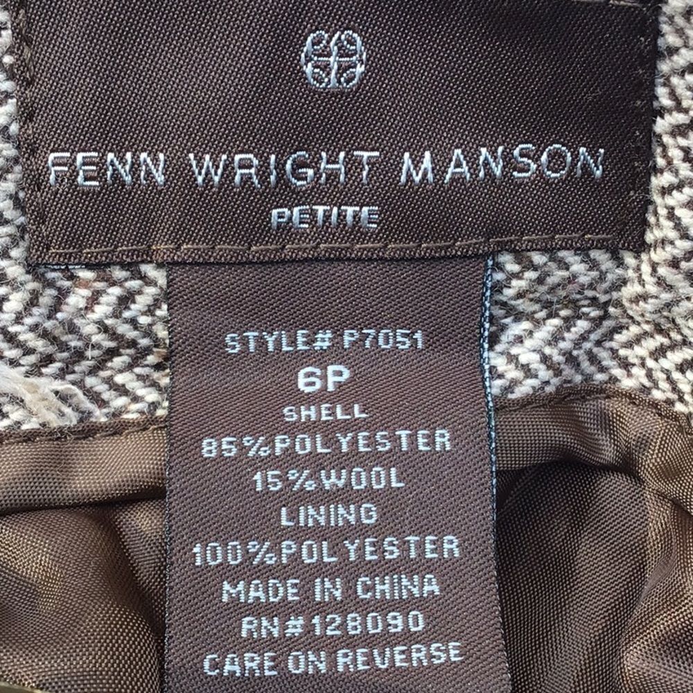 Fenn Wright Mason Brown Tweed Belted Mini Skirt - Picture 4 of 15